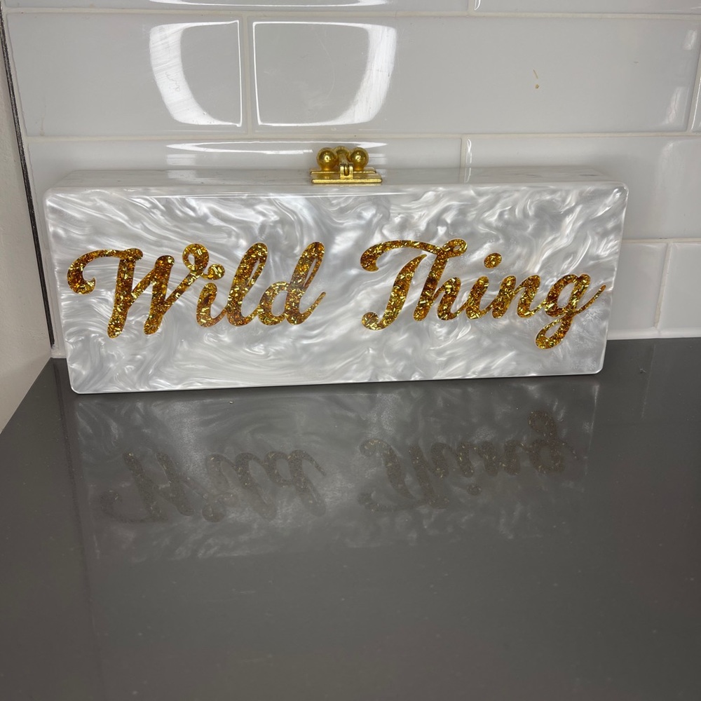 Edie Parker “Wild Thing” Acrylic Clutch